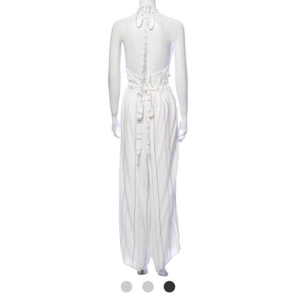 Faithfull the Brand white/black striped jumpsuit - Picture 2 of 6